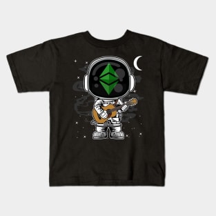 Astronaut Guitar Ethereum Classic ETH Coin To The Moon Crypto Token Cryptocurrency Blockchain Wallet Birthday Gift For Men Women Kids Kids T-Shirt